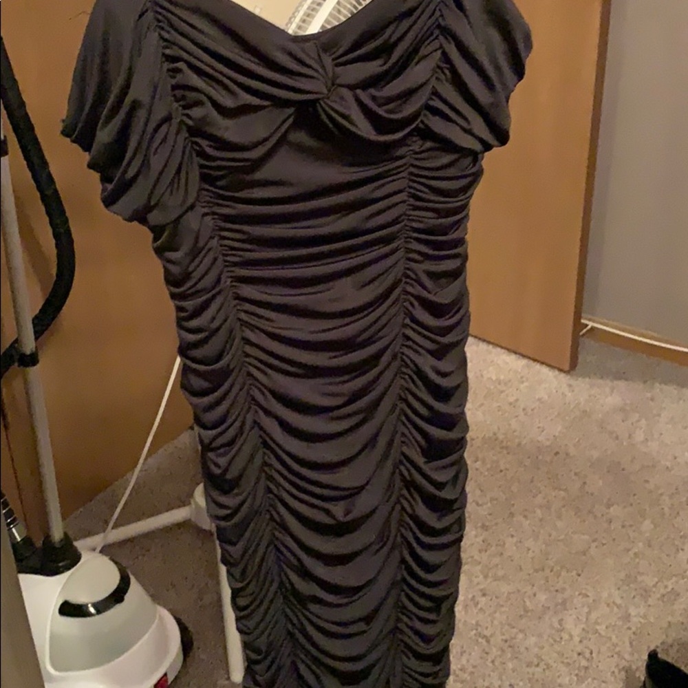 Black scrunched dress